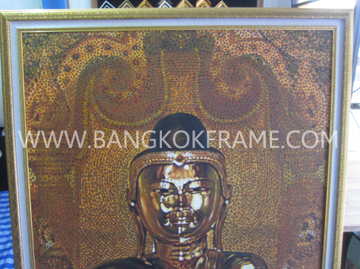 กรอบรูปพระไม้พลาสติกขนาดใหญ่-Monk Frame-Buddhist Art Framing-กรอบรูปพระ-กรอบภาพพระ